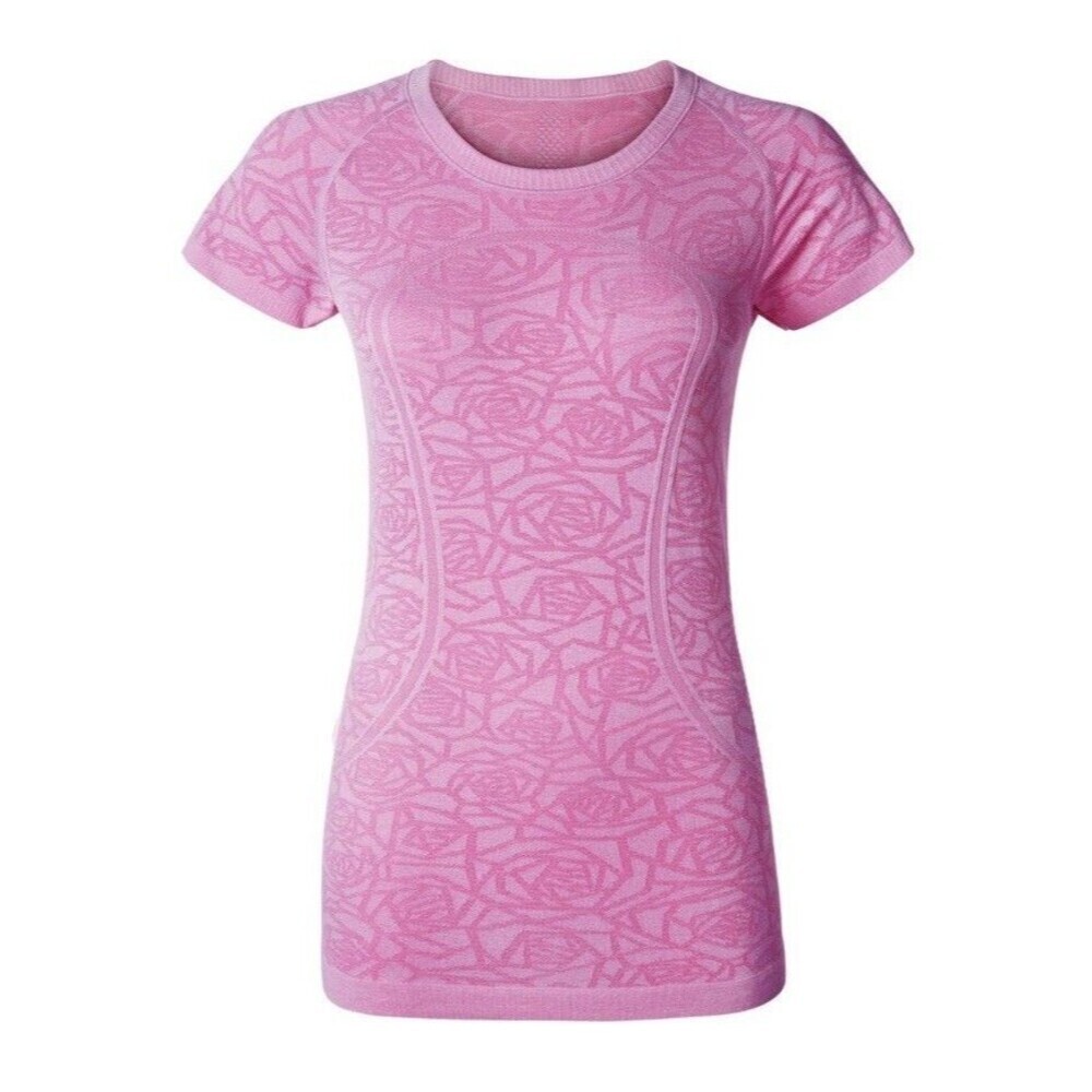 Lululemon Athletica Shirt Womens 4 Pink Swiftly Compression Tech Short Sleeve